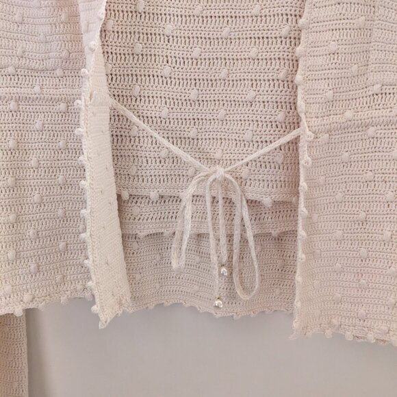 Vintage Carlisle crochet cardigan set silk blend - Picture 2 of 10